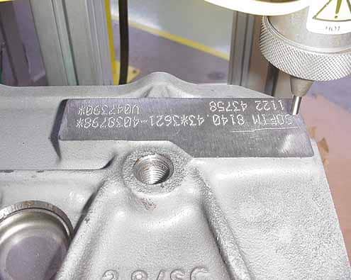 Solution Marquage sur des blocs moteurs Technomark