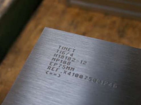Solution Marquage sur pièces en titane Technomark