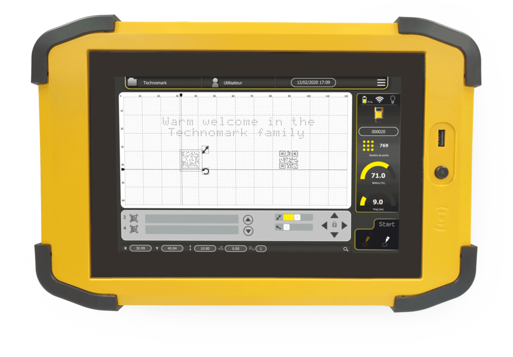 Écran contrôleur - Interface d'édition de marquage