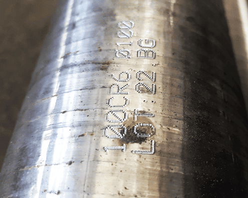 marquage micro-percussion tube acier