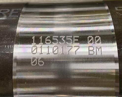marquage micro-percussion vérins hydrauliques