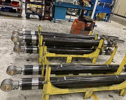 marquage micro-percussion vérins hydrauliques