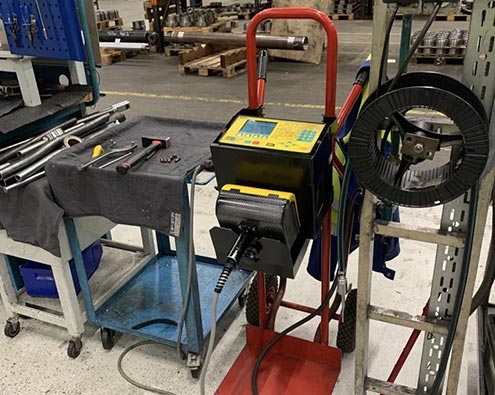 marquage micro-percussion vérins hydrauliques